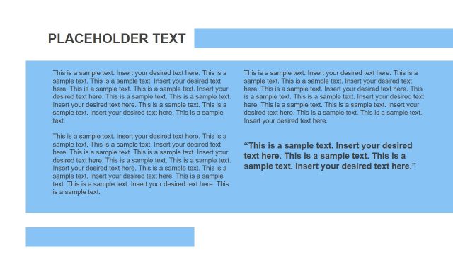 Text and Image Placeholders Brochure PPT