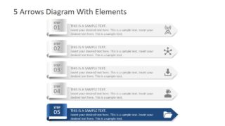 Editable Template of 5 Arrows Diagram