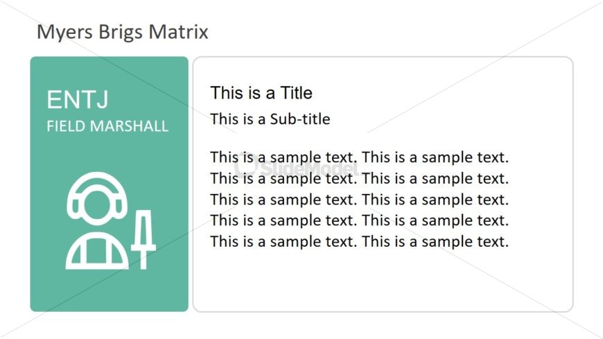 Field Marshall Segment of Myers Briggs Template