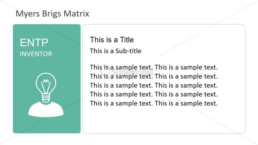 Inventor Segment of Myers Briggs Template