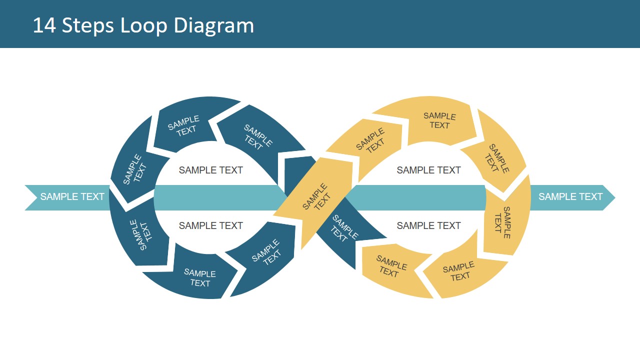 14 Steps Loop Diagram for PowerPoint SlideModel