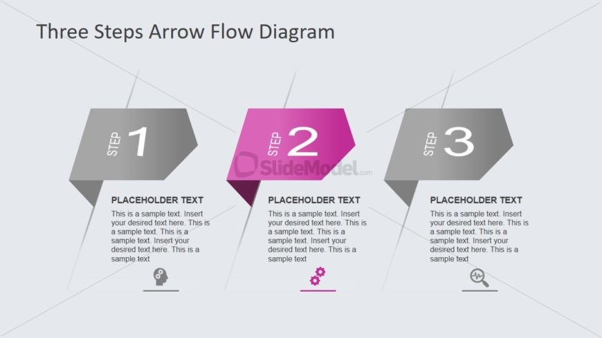 PPT 3 Steps Arrow Diagram