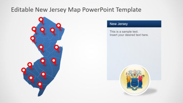 NJ PowerPoint Editable Map