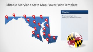 Maryland Map with Location Markers