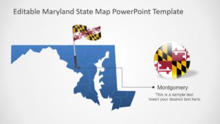 Flat PowerPoint Map for USA State