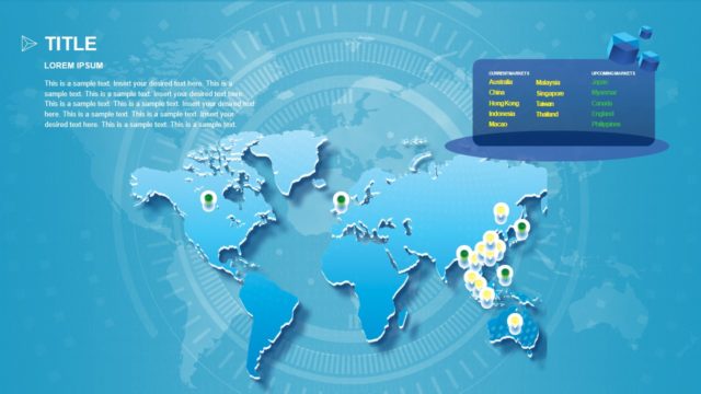 Global Reach of Technology Company PowerPoint