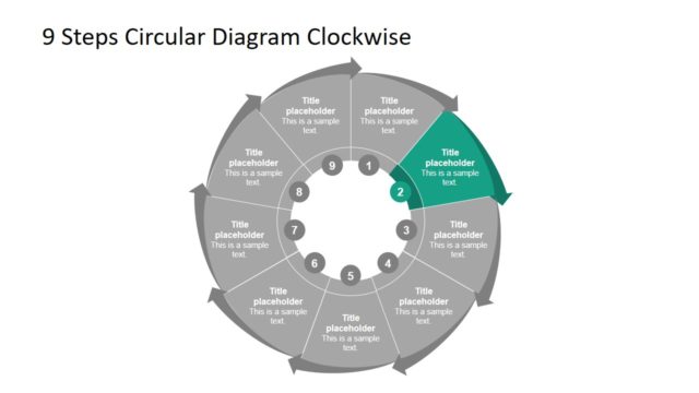 Editable 9 Steps Process Cycle