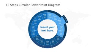 Step 3 in Circular Diagram for PowerPoint with 15 Steps