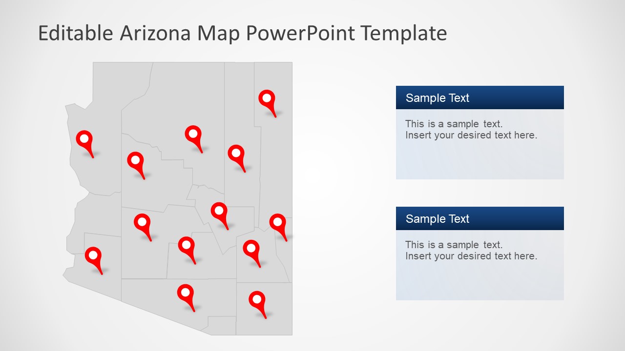 Presentation of Editable Arizona Map
