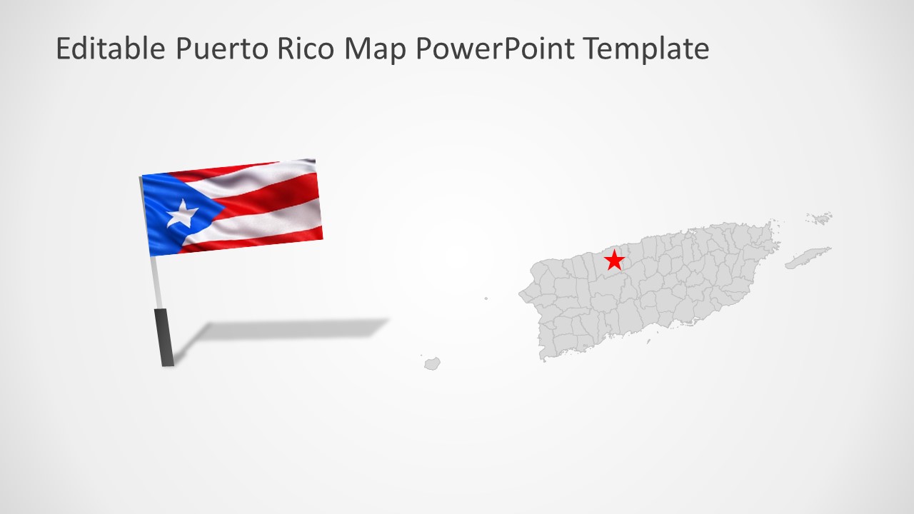 Puerto Rico Template of Map