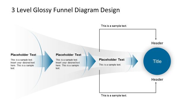 3 Level Glossy Funnel Diagram Design