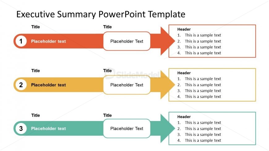 3 Arrows Executive Summary Template