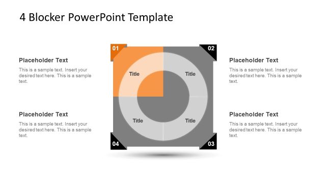 PowerPoint Design of 4 Blocks