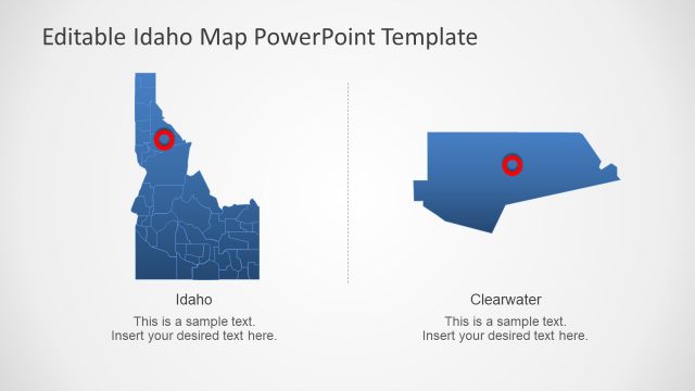 Zoom Map Idaho Counties PowerPoint