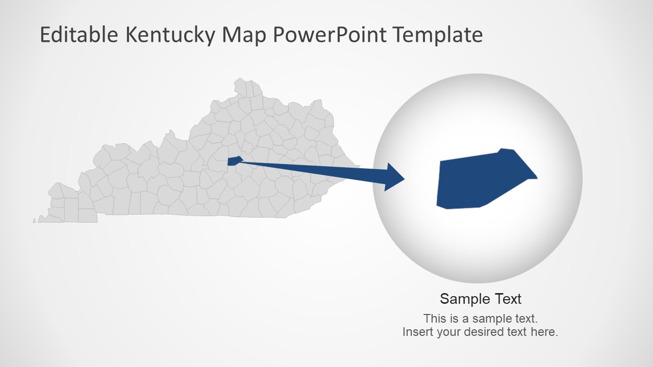 Zoom on Kentucky Counties PowerPoint