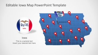 Map of Iowa with Counties