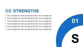 Slide of Business Strengths SWOT