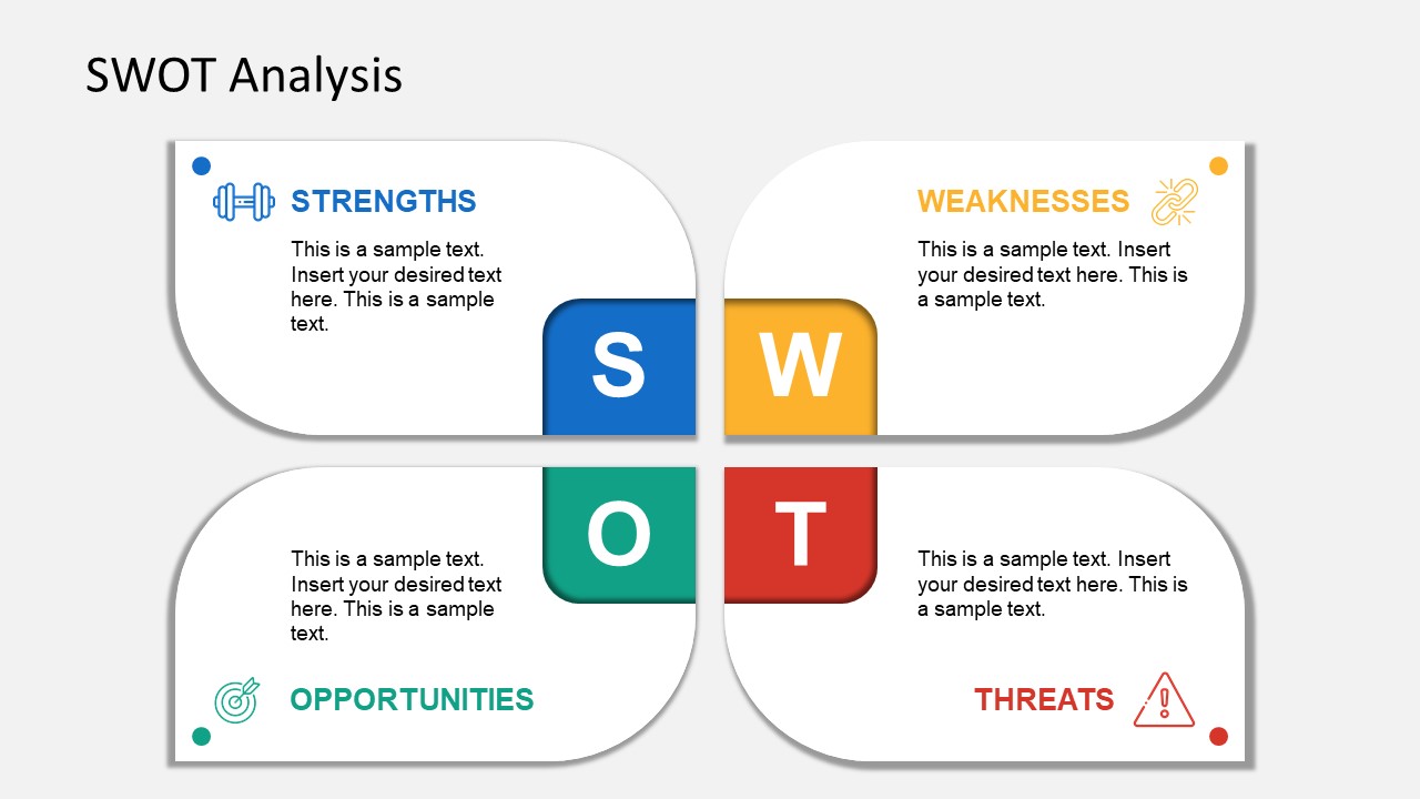 Petals Shape SWOT PowerPoint