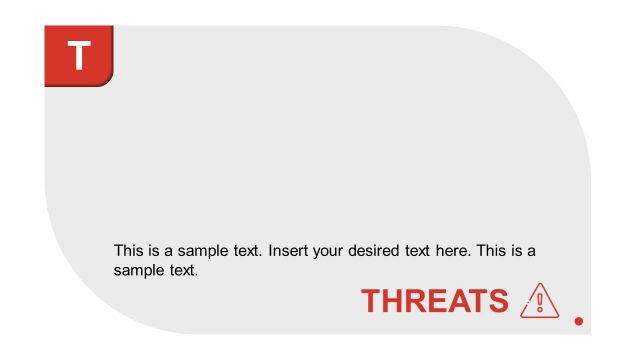 Editable Slide of SWOT Threats