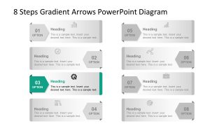 Template of 3 Arrow Highlight Diagram