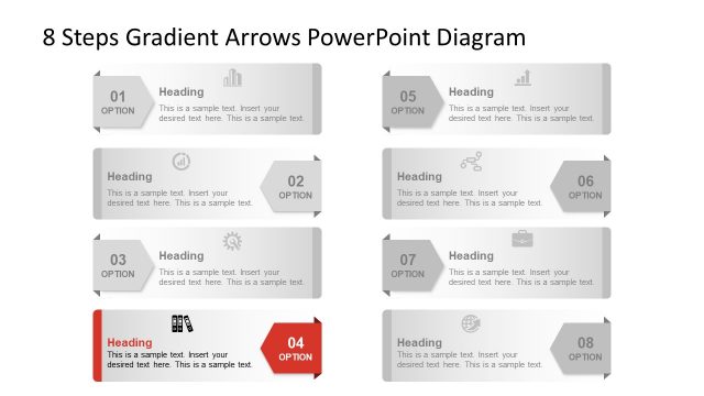 Step 4 Arrow PowerPoint Shapes