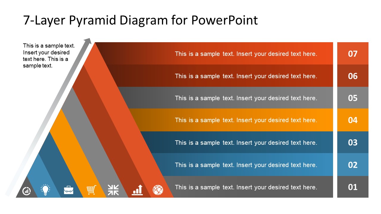 Agenda Style Pyramid Diagram 