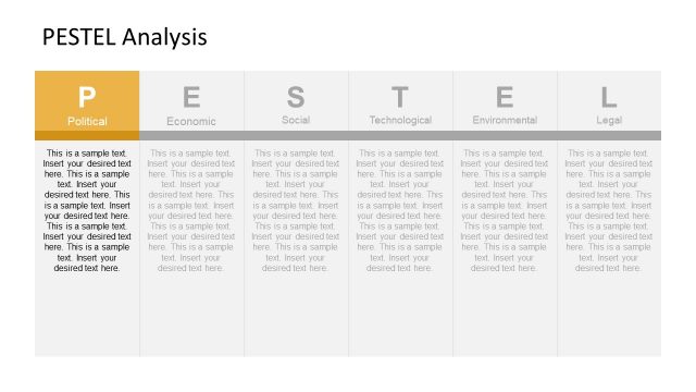 Flat PESTEL Analysis PowerPoint Layout