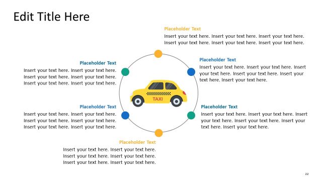 Circular Diagram Template in Taxi Themes