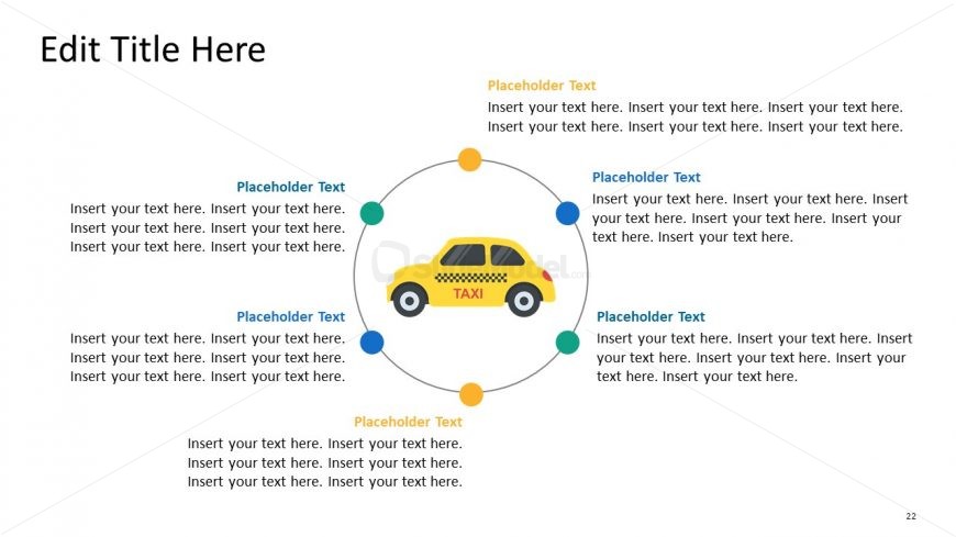 Template of 4 Steps Circular Diagram
