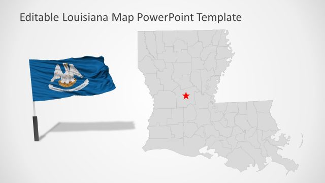 USA State Map Template Louisiana
