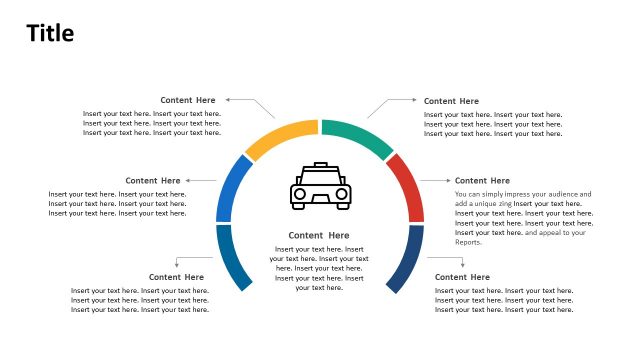 6 Steps Circular Diagram Ride Hailing Concepts