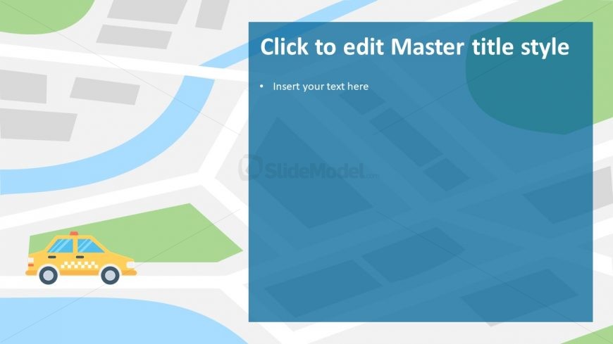 GPS Map Template with Taxi