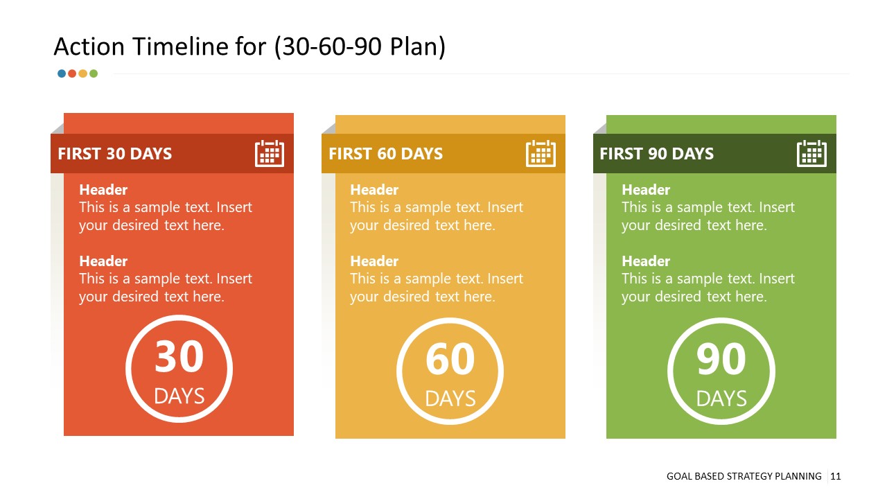 Action Timeline 30-60-90 Day Plan PPT - SlideModel