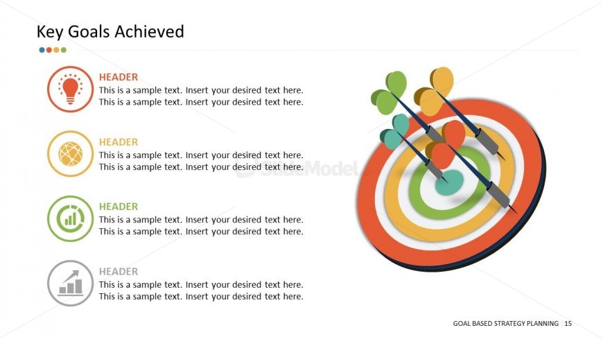 Goals Based Strategy Planning Dartboard