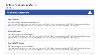 Problem Statement PowerPoint Action Evaluation 