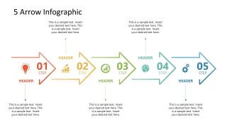 5 Arrows Milestone PowerPoint Timeline 