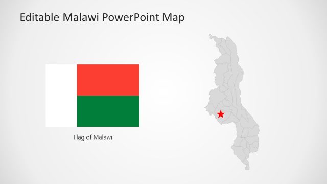 Gray Malawi Map PowerPoint