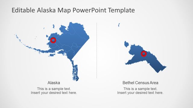 Alaska PowerPoint Map of Boroughs