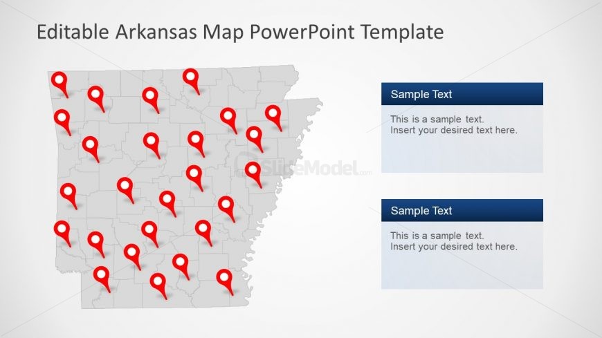Silhouette Map of Arkansas