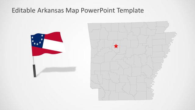 Flag and Map of Arkansas PowerPoint