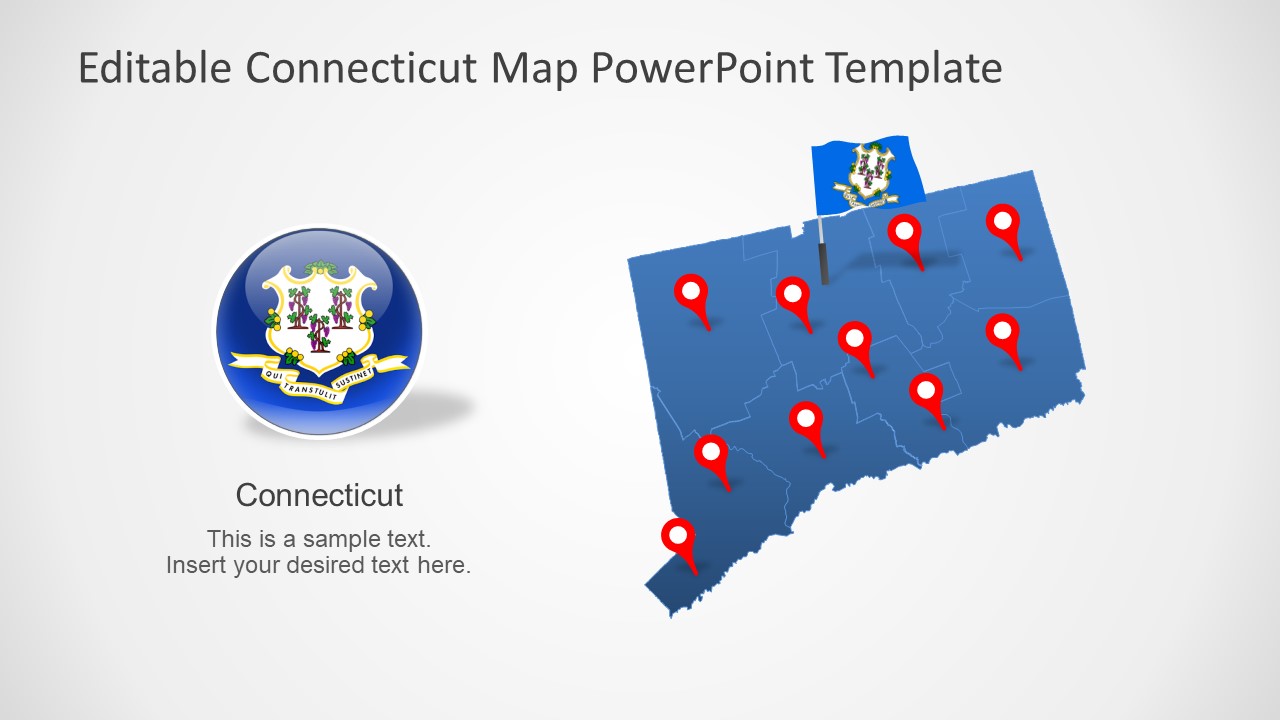 PowerPoint Templates of Connecticut Map 