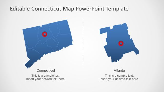 Slides of Connecticut PowerPoint Map