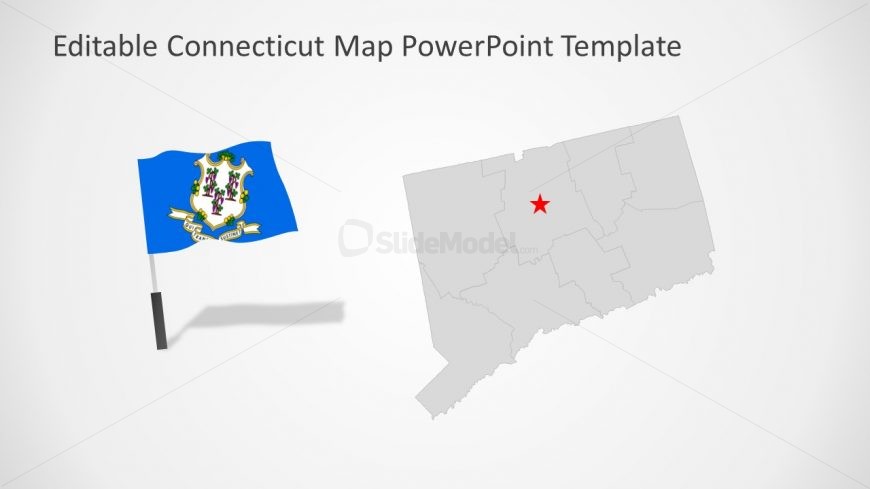 USA State of Connecticut in PowerPoint 