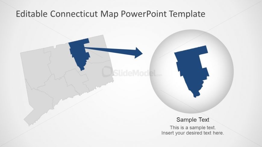 PowerPoint Map of Connecticut with Counties