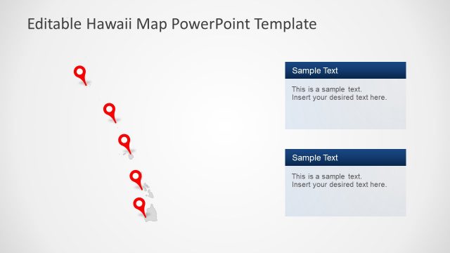Gray Hawaii Map Templates