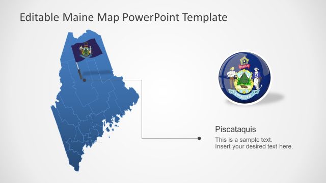 Maine Map and Flag PowerPoint
