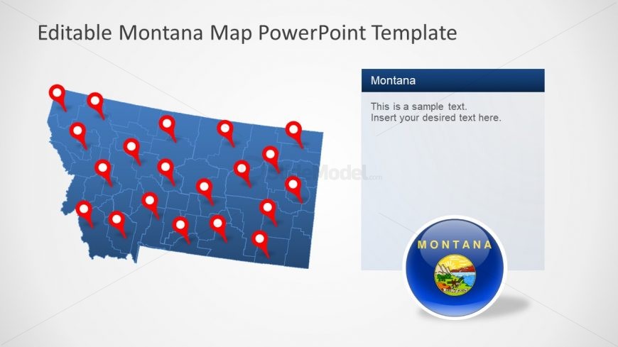Presentation of Montana Editable Map