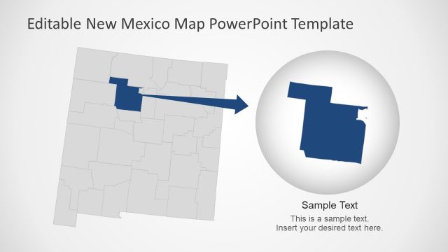 Zoom Style PowerPoint Map of New Mexico