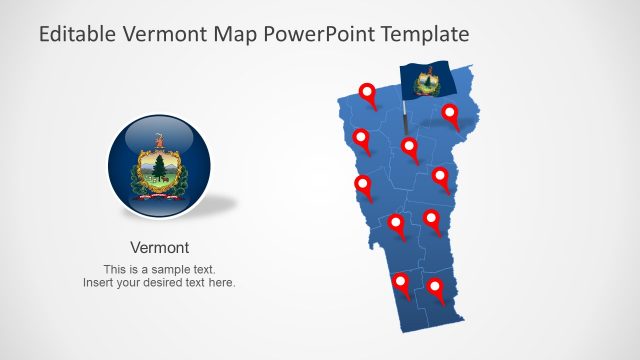 Vermont US State PowerPoint Map