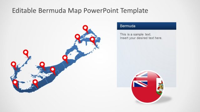 Island PowerPoint Map Template Bermuda